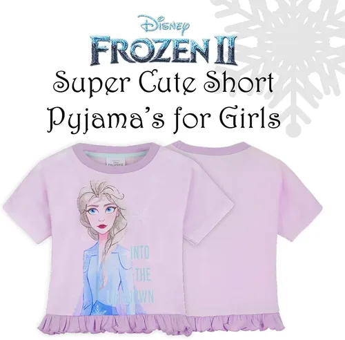 Miniatura 6 de Disney Conjunto de pijama para niñas, ropa de dormir de verano de La Bella y la Bestia, Rey León, Princesa, Stitch PJs de 2 piezas