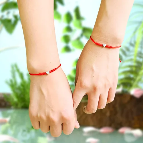 Miniatura 17 de Regalos para el día de la madre para mamá, hilo rojo, para madre e hija, juego de 2 pulseras de corazón a juego para mamá y yo, pulsera roja