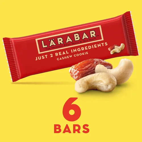 Miniatura 3 de Larabar Galletas de anacardo, barras de frutas y nueces, sin gluten y veganas, 10.2 onzas, 6