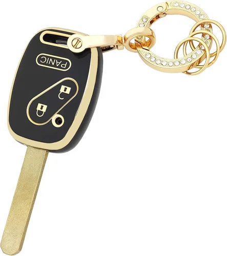 Funda para llavero Honda con llavero de TPU suave para llave de automóvil, compatible con Honda Accord/Civic/CR-V/Fit/Odyssey/Pilot/Ridgeline/CR-Z