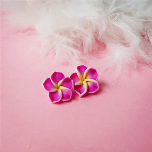 Miniatura 7 de Healifty Accesorios de girasol, 20 unidades, arcilla polimérica, espaciador de flores de plumeria, cuentas sueltas, abalorios florales para hacer