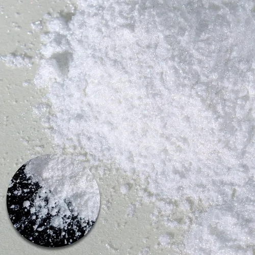 Miniatura 2 de Ceya Polvo de Mica de Interferencia, 50g/1.8oz Polvo de Uñas Cromado Blanco Hielo, Pigmento de Efecto Perlescente de Cambio de Color de Grado
