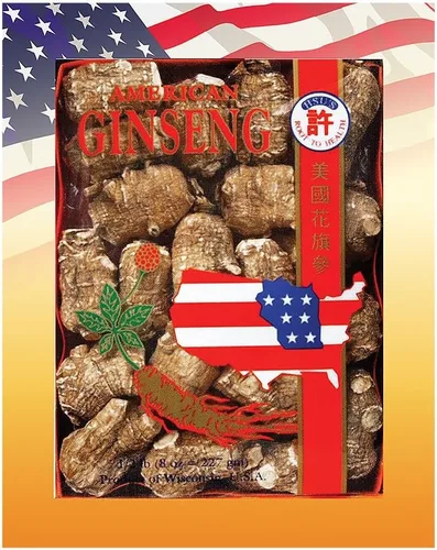 Hsu's SKU 0168-XL8 - Raíces de ginseng americano extra grandes de perlas - Raíces de ginseng entero cultivadas 100% de Wisconsin de primera calidad,