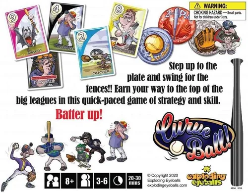 Miniatura 3 de Curve Ball - Juego de cartas de béisbol para fanáticos del béisbol, familias y niños