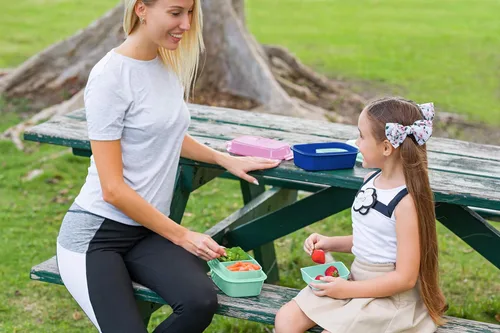 Miniatura 3 de Ultimate Bento Box - Lonchera para niños y adultos con bolsa de hielo extraíble, a prueba de fugas, contenedor de alimentos con múltiples verde