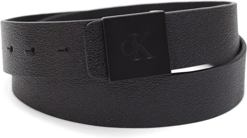 Miniatura 2 de Calvin Klein Cinturón casual con hebilla de placa para hombre con tratamiento de logotipo