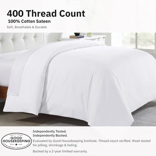 Miniatura 3 de California Design Den Solo funda de edredón individual XL/individual – Ganador de los premios Good Housekeeping Best Bedding Awards 2025, satén