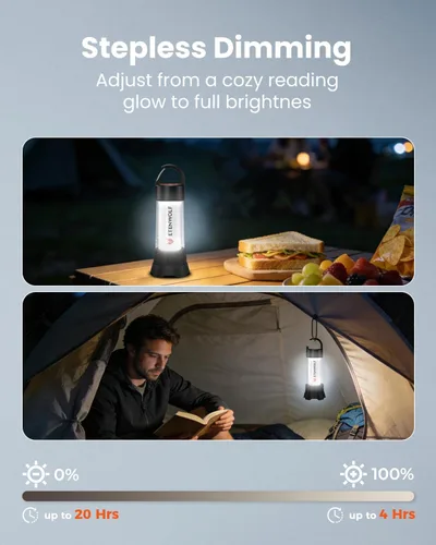Miniatura 7 de ETENWOLF Linterna de campamento ultra brillante, mini linterna LED de 1000 lúmenes, linterna recargable de 5000 mAh con 6 modos, luz portátil