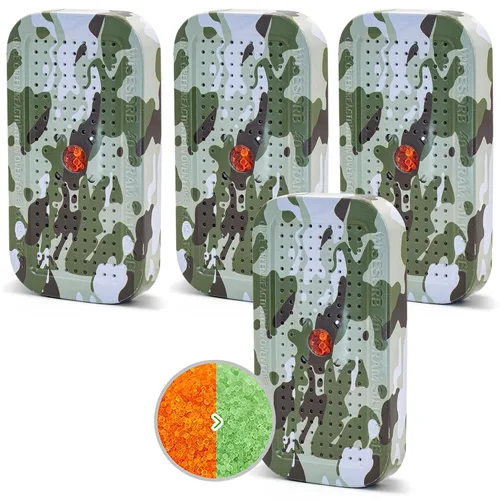 Miniatura 17 de Wisesorb Deshumidificador de camuflaje seguro para pistola de 1.41 onzas, bolsas deshumidificadoras recargables, paquetes de gel de sílice