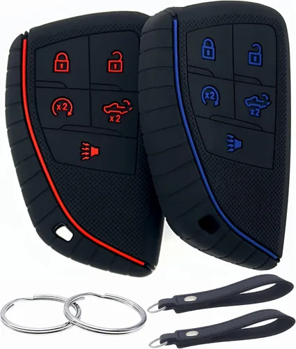 REPROTECTING Funda de silicona para llavero compatible con Chevy Chevrolet Silverado 1500 GMC Sierra 1500 2026-2022, Silverado Sierra 2500HD 3500HD