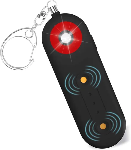 ROTOPATA Luz estroboscópica de alarma de seguridad personal para mujeres, llavero de autodefensa de sirena de emergencia extra fuerte de 130 dB,