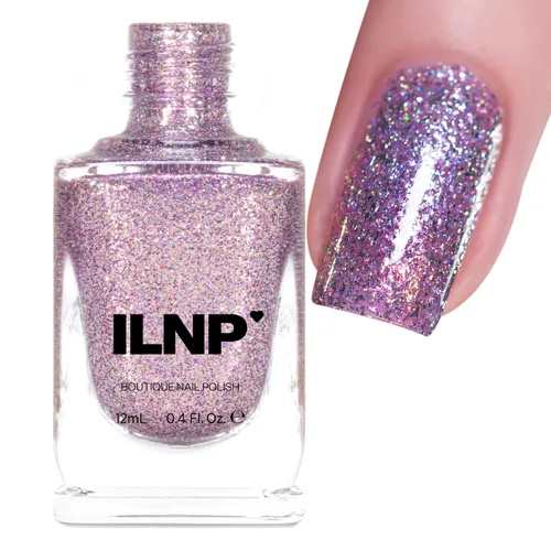 Miniatura 7 de ILNP Elsa - Esmalte de uñas holográfico resplandeciente azul claro helado