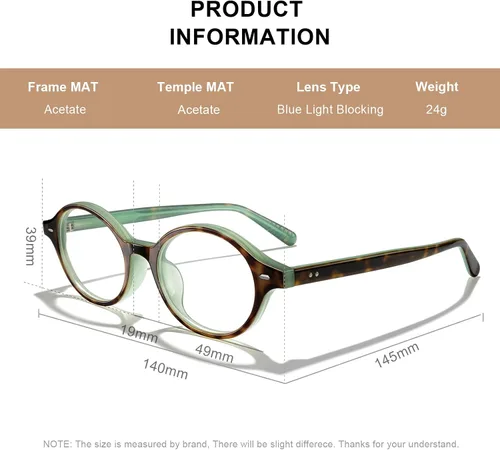 Miniatura 6 de Lentes de lectura de acetato para mujeres y hombres, lentes para lectura de luz azul para mujeres/hombres, anteojos de computadora, tramposos