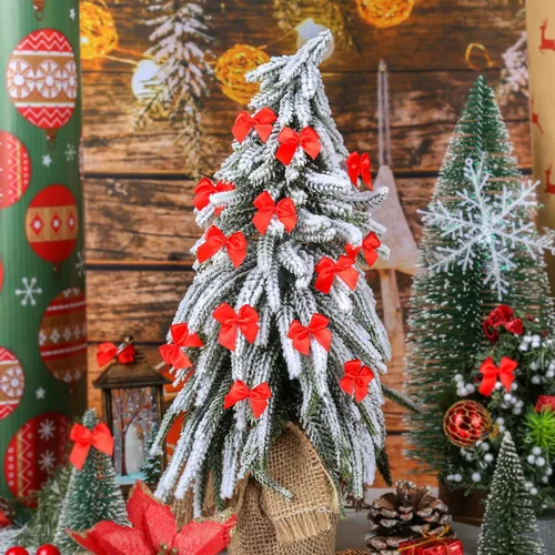 Miniatura 5 de WHQXFDZ 160 lazos de cinta de satén rojos para manualidades, lazos de Navidad para bodas, cumpleaños, árbol de Navidad, manualidades, decoración