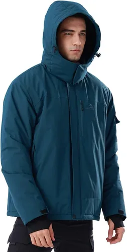 Miniatura 6 de CAMEL CROWN - Chaqueta de invierno para hombre, impermeable, chaqueta de esquí con forro polar cálido, resistente al viento, para nieve, lluvia