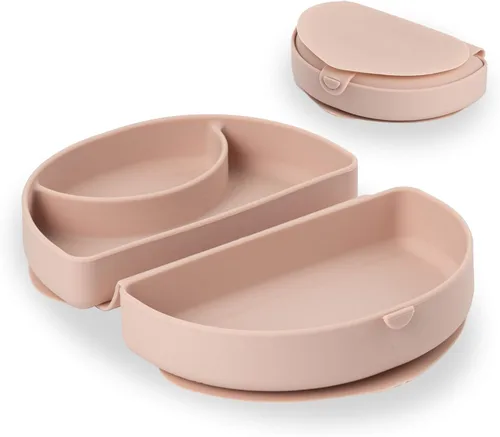 Miniatura 8 de Miniware Plato de viaje para bebé con succión, plegable de silicona esencial para promover la autoalimentación, apto para lavavajillas, sin BPA