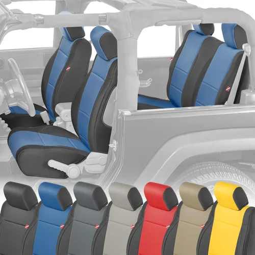 Miniatura 12 de Diver Down Neoprene Seat Cover Set - Fits Jeep JK 2007-2018 Wrangler 2-Door - Front and Back Seat Set - Custom Fit - Soft Padded Cushion Feel