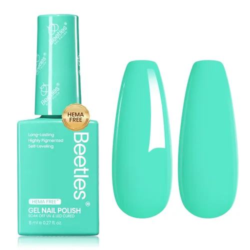 Miniatura 110 de Beetles - Esmalte de uñas de gel ultravioleta semipermanente sin HEMA de alto brillo para manicura francesa y arte de uñas, frasco a juego, blanco