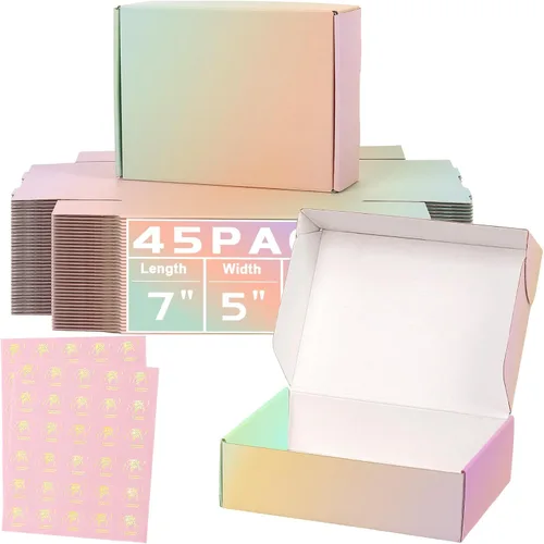 Miniatura 52 de Cajas de envío pequeñas de 6 x 4 x 2 pulgadas para pequeñas empresas, paquete de 30 cajas de correo moradas, caja de embalaje de cartón corrugado