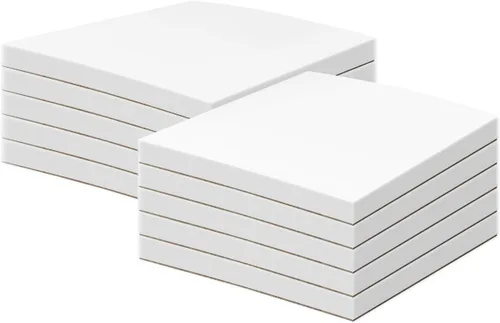 Miniatura 10 de 3" x 5" White Memo Pads w/ Chipboard on the Back – Blank White Writing Pads for Taking Notes, To-Do Lists, Reminders, Sketches Gummed Top, Easy