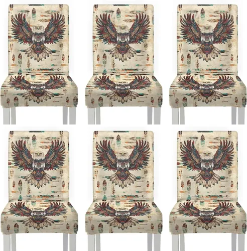 Miniatura 40 de Rnyleeg Red Rose Butterfly Chair Covers for Living Room No Arms Stretch Dining Chair Covers Set of 6 Soft Washable Kitchen Chair Protector Cover