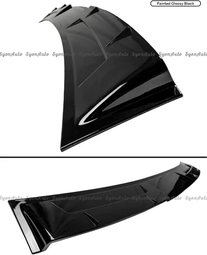 Miniatura 3 de Compatible con INFINITI Q50 2014-2021, alerón de techo estilo V en negro brillante, divisor de viento alerón lateral, negro brillante