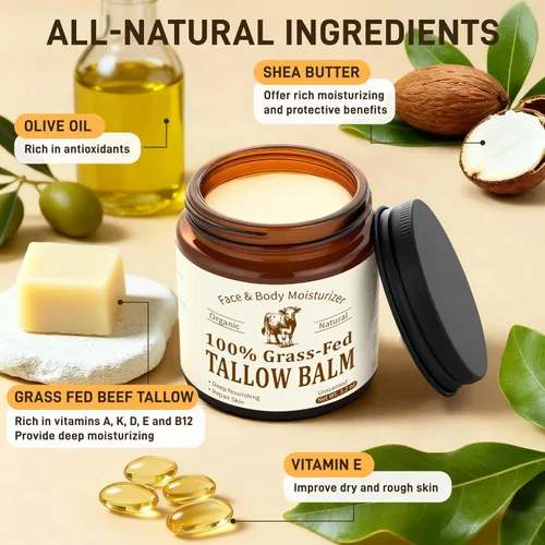 Miniatura 3 de Veakoo Unscented Beef Tallow Balm & Cyperus Rotundus Oil