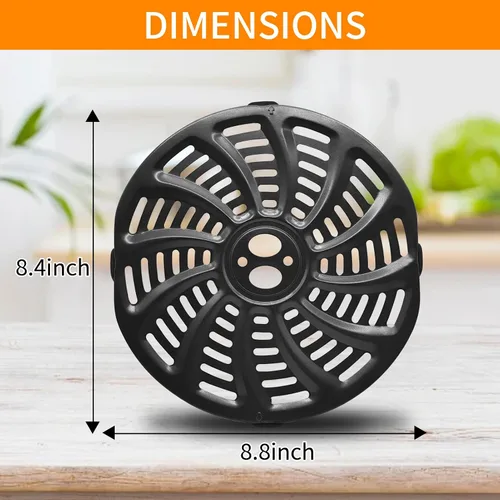 Miniatura 2 de ZuKaYeHome Placa de parrilla para freidora de aire para Gourmia GAF566 GAF536 GAF556 5QT, antiadherente de 8.8 x 8.4 pulgadas, piezas de repuesto