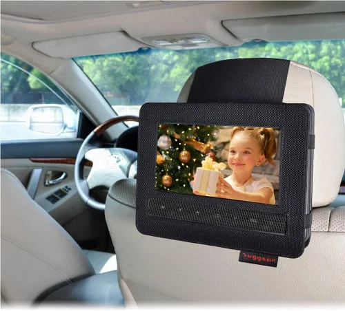 Miniatura 4 de Soporte para reposacabezas del asiento trasero del coche para reproductor de DVD portátil, para reproductores giratorios y abatibles de 10 pulgadas