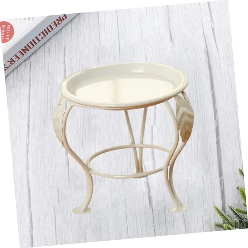 Miniatura 7 de Outanaya Soporte de metal blanco para plantas de interior, para exhibición de suculentas y decoración de balcón, soporte elevado resistente