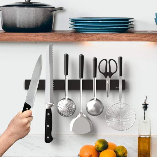Miniatura 4 de Rich&Ray Soporte magnético para cuchillos, soporte magnético para cuchillos de cocina, para pared, sin taladrar, organizador de accesorios