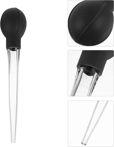 Miniatura 5 de ULTECHNOVO Pipeta grande para pavo, plastificador de plástico con cuentagotas líquidos, pipetas de transferencia de silicona para cocinar y hacer