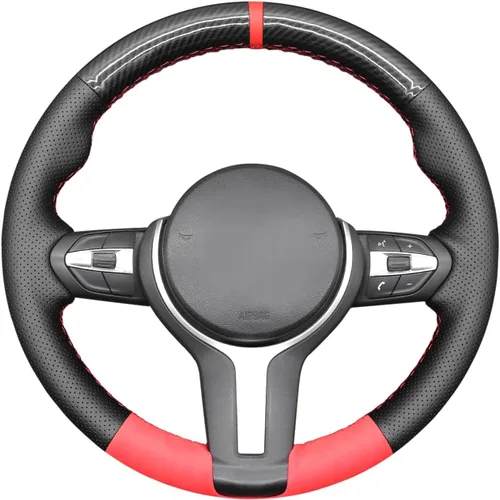 Miniatura 17 de MEWANT - Funda para volante de automóvil cosida a mano de Athsuede para BMW F87 M2 F80 M3 F82 M4 M5 F12 F13 M6 F85 X2 X5 M F86 X6 M F33 F30 M