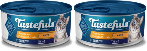 Miniatura 12 de Blue Buffalo Tastefuls - Paquete variado de comida húmeda natural para gatos, pollo, pavo y pollo, pescado y atún de océano, latas de 5.5 onzas
