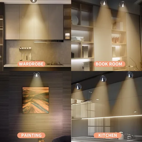 Miniatura 7 de Focos LED inalámbricos, paquete de 2 luces de acento con control remoto, luces inalámbricas de imagen con cabezal giratorio, iluminación