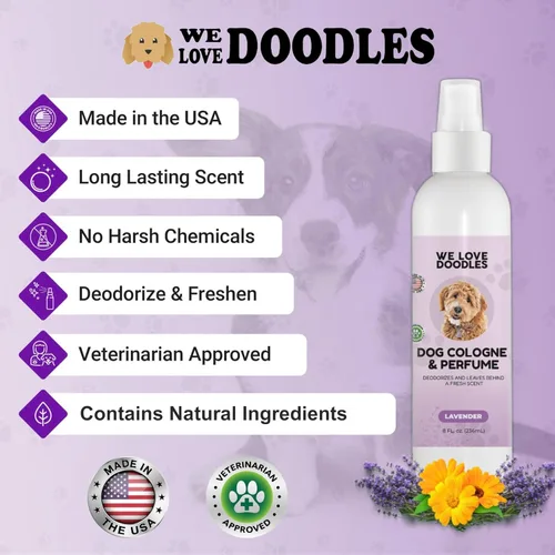 Miniatura 4 de We Love Doodles Colonia y perfume para perros, desodorizante, ingredientes seguros, fabricado en Estados Unidos, larga duración después del baño