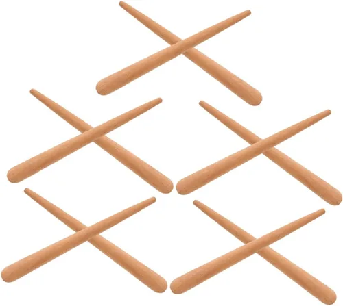 10 palos de ritmo de madera Guiro para instrumentos de percusión con sonidos de raspado llamativos, herramientas de educación musical compactas para
