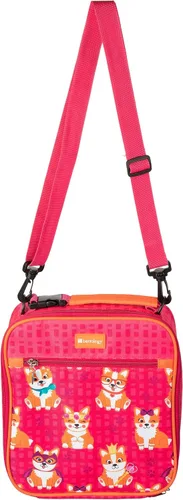 Miniatura 6 de Bentology Bolsa de almuerzo aislada para niños, correa ajustable 2 en 1 para lonchera o transporte manos libres, impermeable, resistente a las Corgi