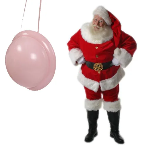 Miniatura 2 de Vientre grande inflable de Papá Noel falso, paquete de 2