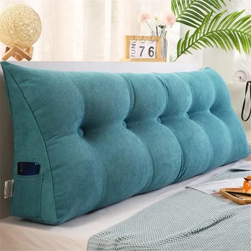 Miniatura 11 de Cojín para cabecero, almohada de lectura, almohada grande para cabecero, soporte lumbar para el día de la madre con funda extraíble, naranja, 59.1 x