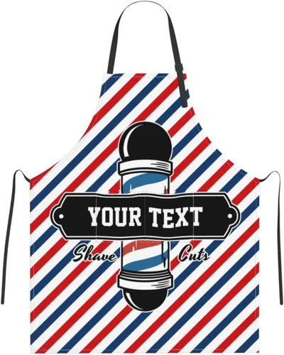 Miniatura 23 de Delantal de barbería personalizado para hombres, delantal de peluquería personalizado con bolsillos, delantal ajustable personalizado para peluquería