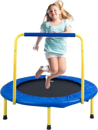 VEVOR 3FT Trampoline for Kids, 36" Trampolines Indoor/Outdoor Trampoline for Toddlers, Foldable Mini Baby Jump Toy with Foam Handle, Recreational
