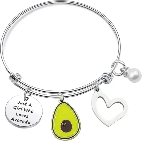 RLZRWAI Divertido collar de aguacate Just A Girl Who Loves aguacate regalo para amantes del aguacate