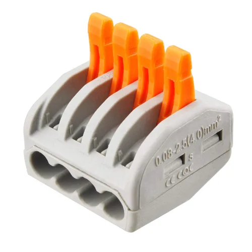 Miniatura 5 de Kit de 115 piezas de conectores eléctricos de alambre de palanca con tuercas, bases y tornillos 28-12 AWG, múltiples conectores eléctricos