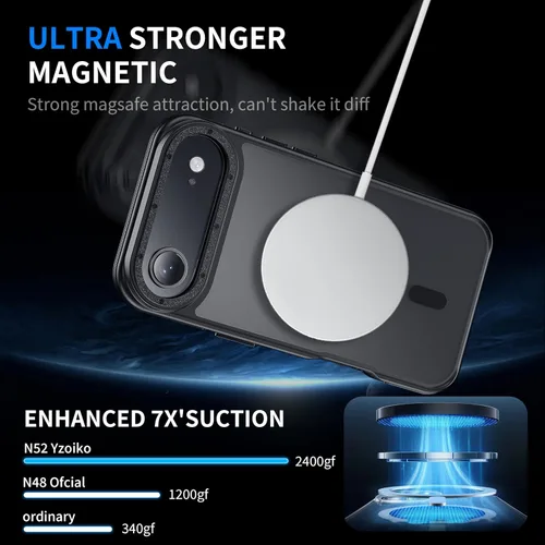 Miniatura 4 de Funda magnética para iPhone Air con protector de lente de cámara, protección grado militar de 10 pies, compatible con funda MagSafe Slim para iPhone