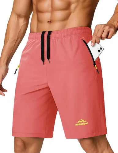 Miniatura 79 de TACVASEN Pantalones cortos deportivos para correr para hombre, 9 pulgadas, de secado rápido, pantalones cortos ligeros de verano, 3 bolsillos