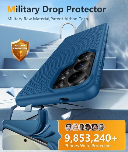 Miniatura 566 de FNTCASE Funda para iPhone 17 Pro: Fundas delgadas translúcidas de color azul claro compatibles con MagSafe, protección completa de la cámara