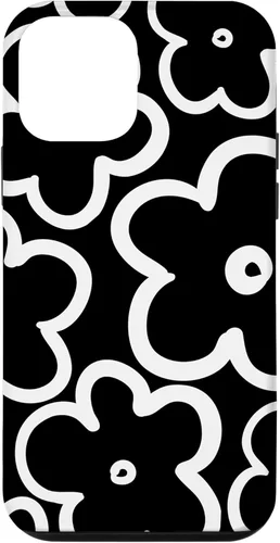 Miniatura 16 de Cute Flower Pattern Large Wildflower Black and White Floral Case for iPhone 17