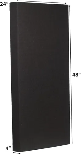 Miniatura 3 de Panel acústico absorbente de sonido 24" x 48" x 4" borde biselado (negro)