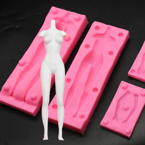 Miniatura 6 de Molde de arcilla de silicona para cuerpo humano 3D, molde grande de polímero de escultura humana, molde de cuerpo completo para manualidades
